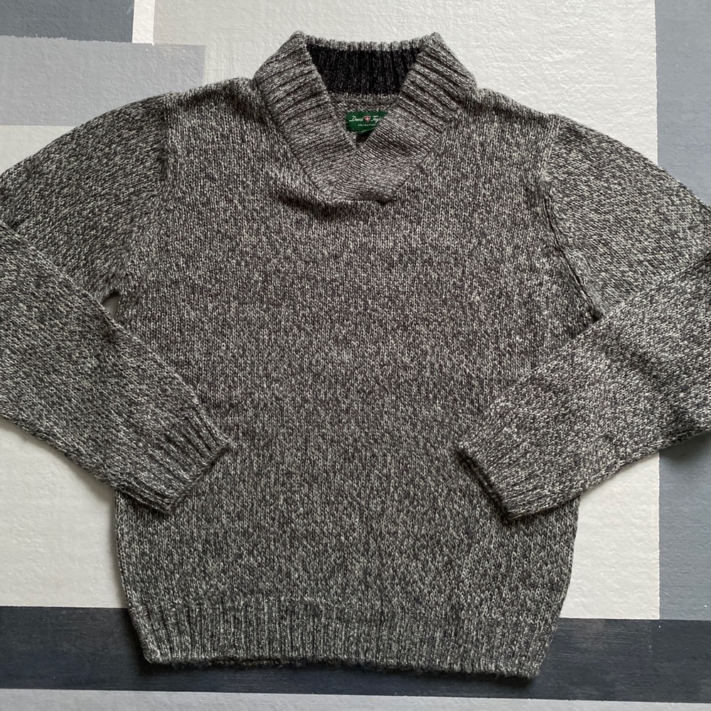 Mens Gray Knit Sweater David Taylor Collec…